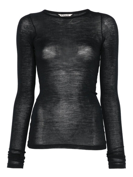  Auralee Ribbed Top - Black 