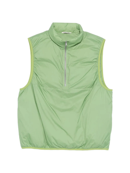  Auralee Ripstop Zip-neck Vest - Green 