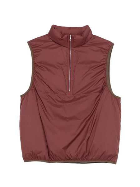  Auralee Ripstop Zip-neck Vest - Red 