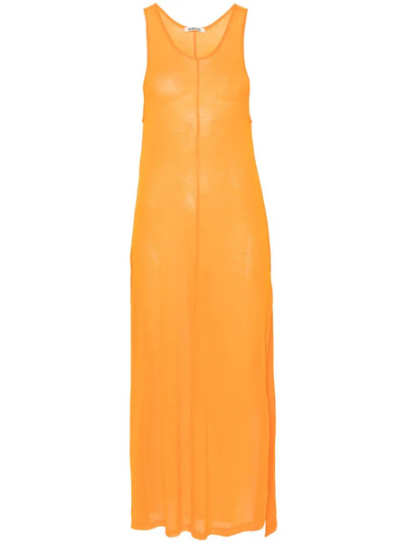  Auralee Semi-sheer Maxi Dress - Orange 