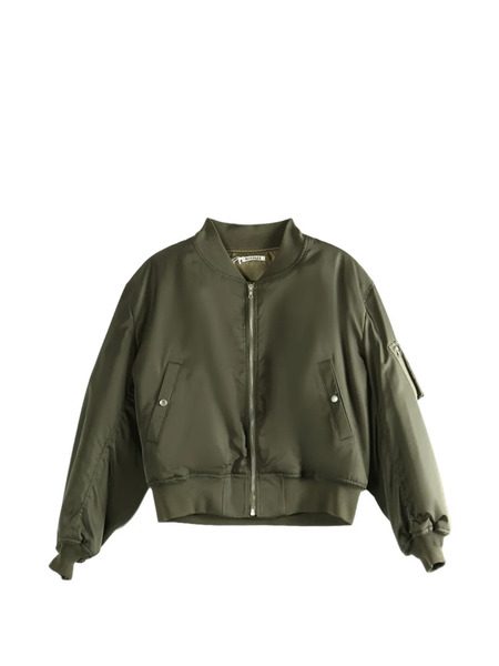  Auralee Zip-up Bomber Jacket - Green 