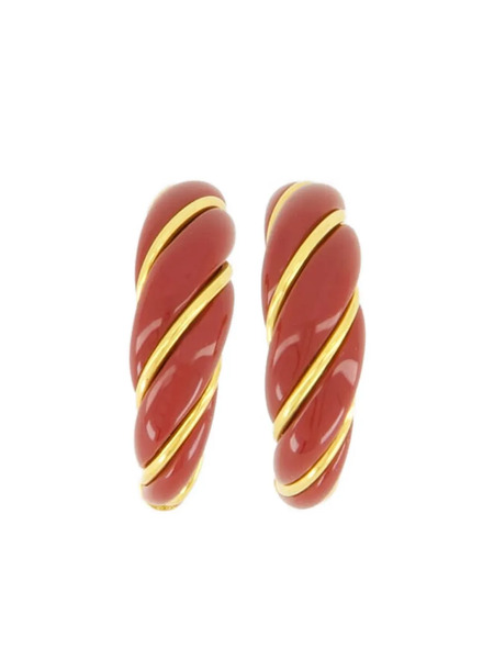  Aurelie Bidermann Diana Hoop Earrings - Red 
