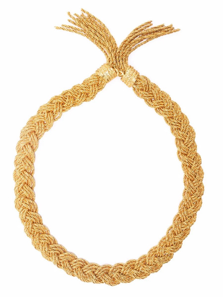  Aurelie Bidermann Miki Braided Necklace - Gold 