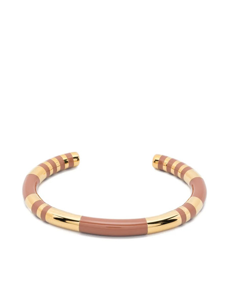  Aurelie Bidermann Positano Striped Bracelet - Gold 