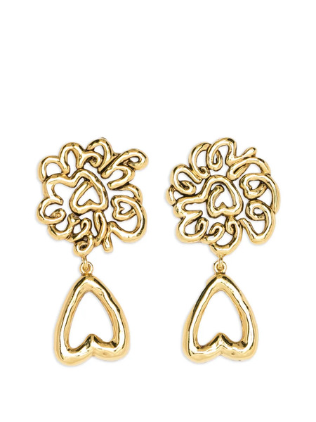  Aurelie Bidermann Sweeny Heart-detail Earrings - Gold 