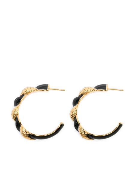  Aurelie Bidermann Tempta Textured Hoop Earrings - Gold 