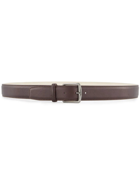  Aurélien Buckle-fastening Leather Belt - Brown 