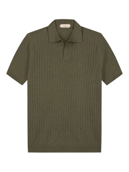  Aurélien Buttonless Polo-collar T-shirt - Green 