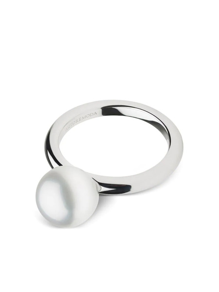  Autore Moda 10kt White Gold Gigi Pearl Ring - Silver 