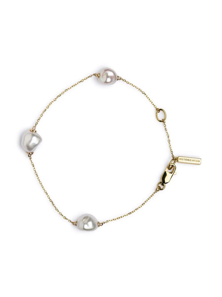  Autore Moda 9kt Yellow Gold Sophia Keshi Pearl Anklet 