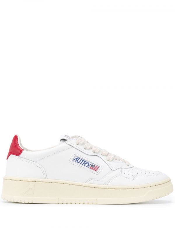  Autry Contrasting Heel Sneakers - White 