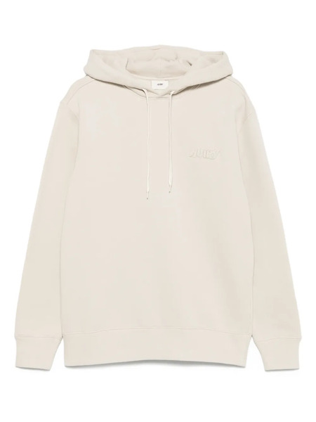  Autry Embroidered-logo Hoodie - Neutrals 