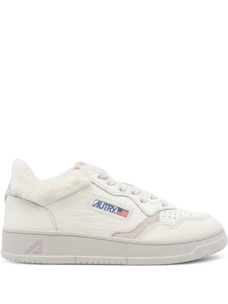  Autry Faux-fur Medalist Sneakers - White 