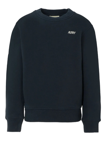  Autry Kids Embroidered Crew-neck Sweatshirt - Blue 