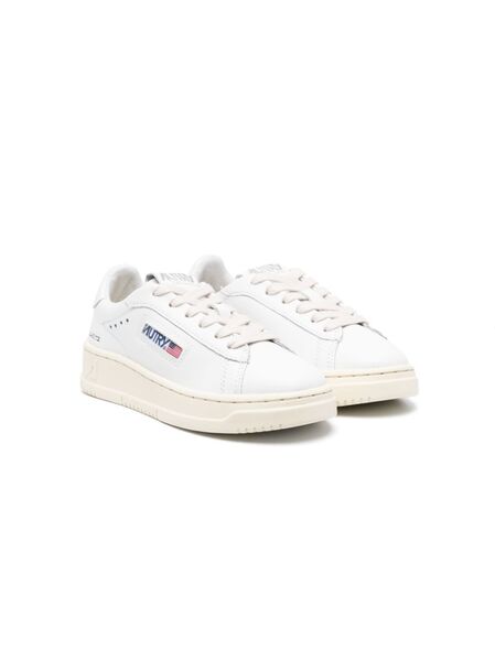  Autry Kids Medalist Leather Sneakers - White 