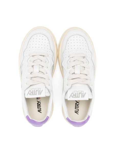  Autry Kids Medalist Leather Sneakers - White 
