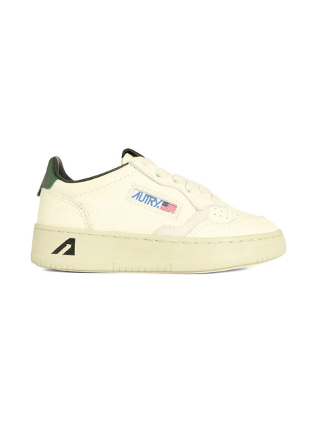  Autry Kids Medalist Perforated Leather Sneakers - Neutrals 
