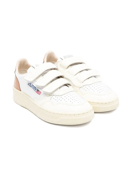  Autry Kids Medalist Triple-strap Leather Sneakers - White 