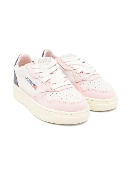  Autry Kids Perforated Leather Sneakers - White 