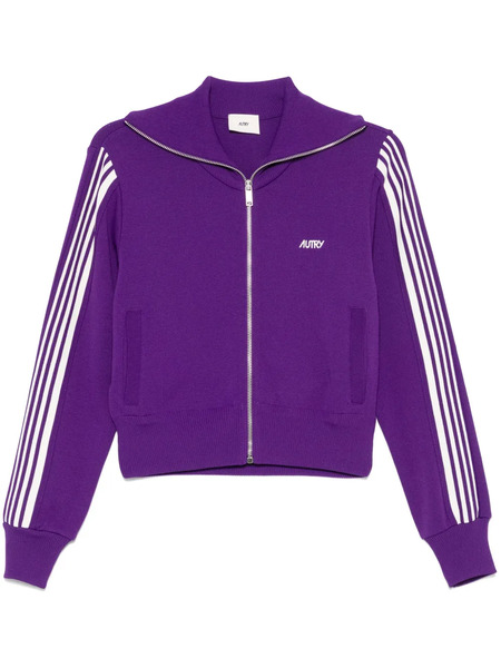  Autry Knitted Track Jacket - Purple 