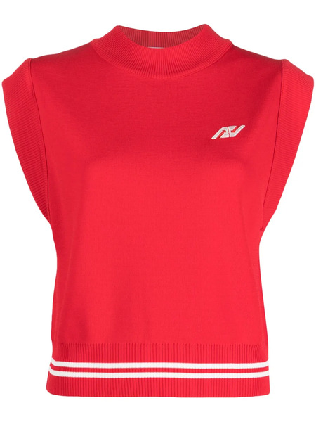  Autry Logo-appliqué Vest - Red 
