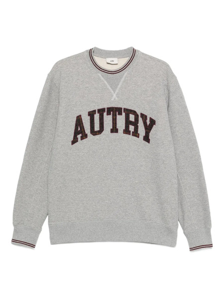  Autry Logo-embroidered Crew-neck Sweatshirt - Grey 