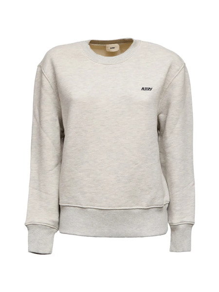  Autry Logo Embroidered Crewneck Sweatshirt - Neutrals 