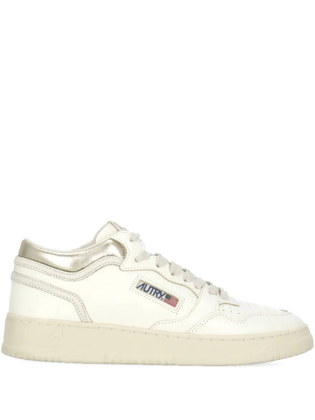 Autry Perforated Platform Leather Sneakers - White 