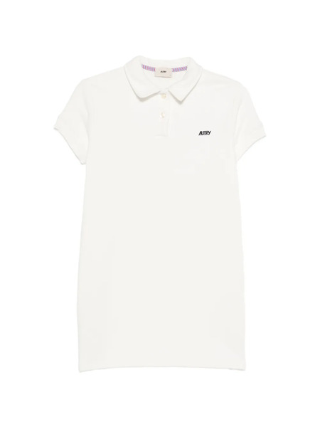  Autry Polo-collar Mini Dress - White 