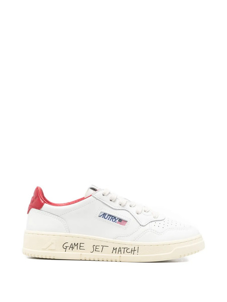  Autry Red Heel Detail Sneakers - White 