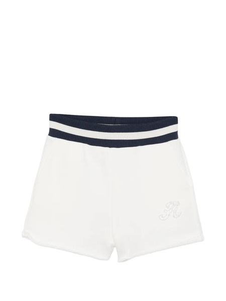  Autry Ribbed Trim Logo Shorts - White 