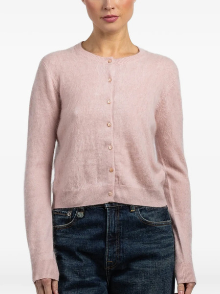 Autumn Cashmere Crew-neck Cardigan - Pink 