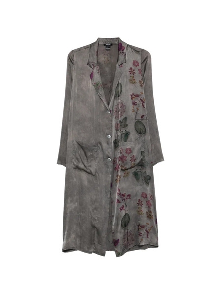  Avant Toi Floral Print Coat - Grey 