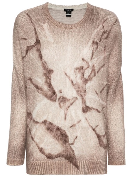  Avant Toi Spray-paint Effect Sweater - Neutrals 