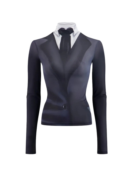  Avavav Printed Turtleneck Top - Black 