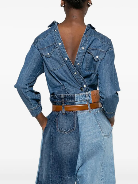  A.w.a.k.e. Mode Button Denim Shirt - Blue 