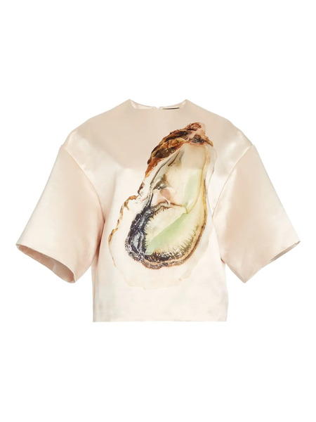  A.w.a.k.e. Mode Oyster-print Blouses - Neutrals 