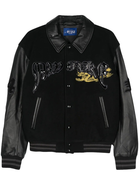  Awake Ny Dragon-embroidery Bomber Jacket - Black 