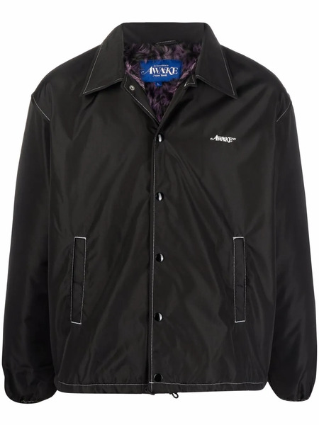  Awake Ny Embroidered-logo Long-sleeve Jacket - Black 