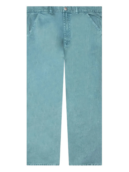  Awake Ny Embroidered-pocket Trousers - Blue 