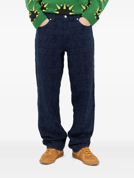  Awake Ny Logo-jacquard Jeans - Blue 