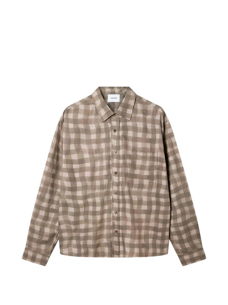  Axel Arigato Distort Gingham Shirt - Neutrals 