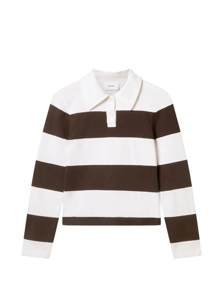  Axel Arigato Karla Striped-pattern Polo Top - White 