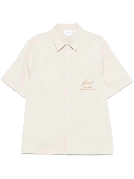  Axel Arigato Logo-embroidered Shirt - Neutrals 