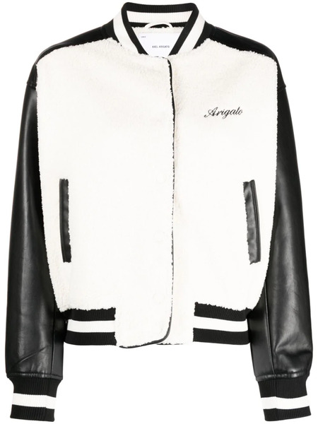  Axel Arigato Saul Faux-shearling Bomber Jacket - White 