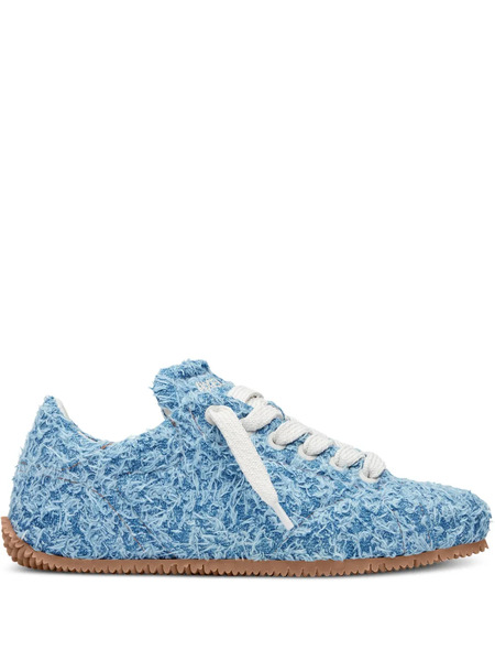  Axel Arigato Tact Frayed-denim Lace-up Sneakers - Blue 