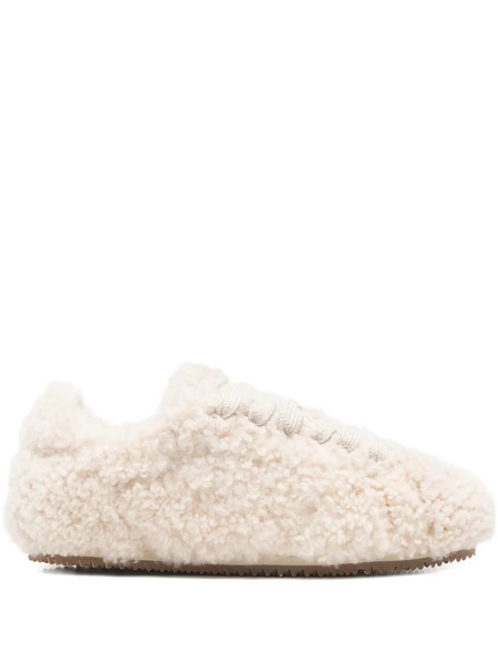  Axel Arigato Tact Shearling Runner Sneakers - Neutrals 