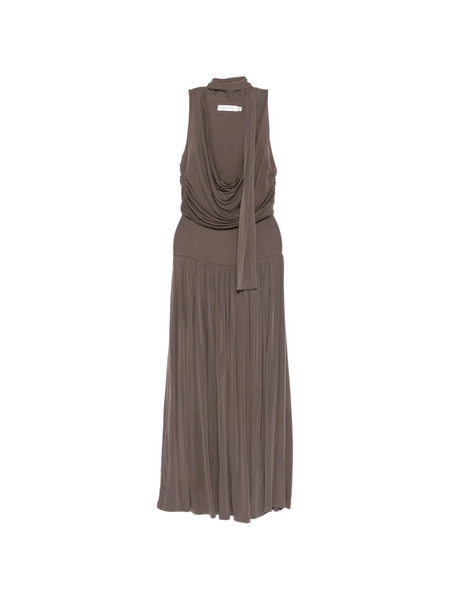  Aya Muse Alyve Ruched Midi Dress - Brown 