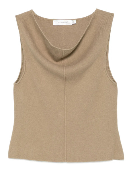  Aya Muse Cowl-neck Tank Top - Neutrals 