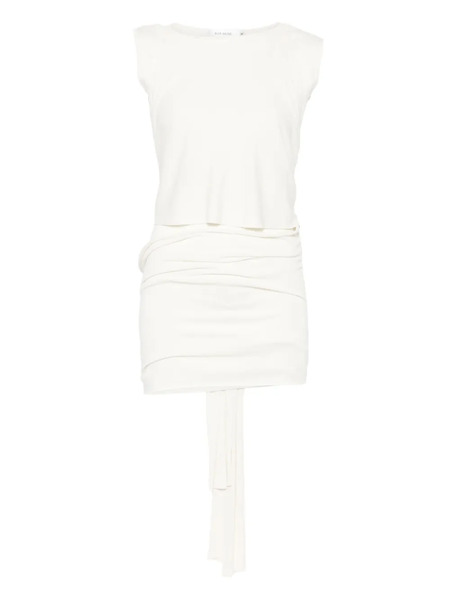  Aya Muse Draped Mini Dress - White 